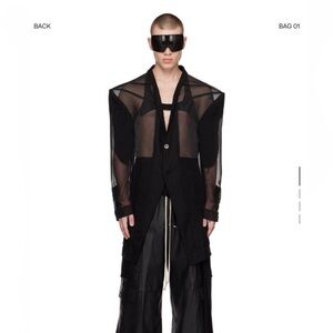 RICK OWENS SS23 TATLIN EDFU RUNWAY TRANSTATLIN JKT IN SILK